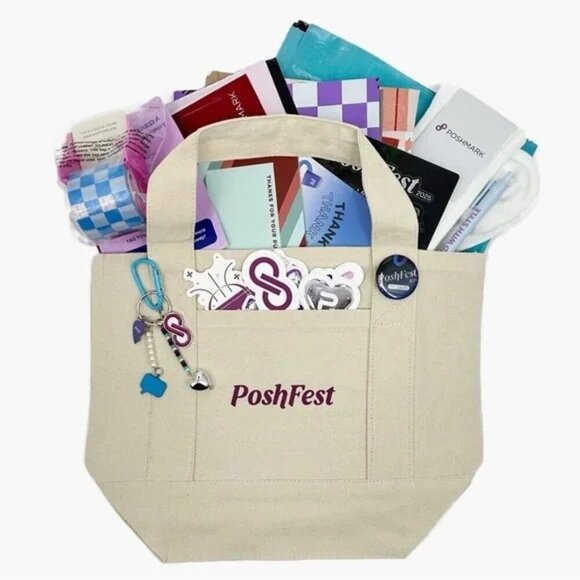 PoshFest 2025 Exclusive Swag Bag Tote, Stickers, Socks, Packaging + More - Picture 7 of 7